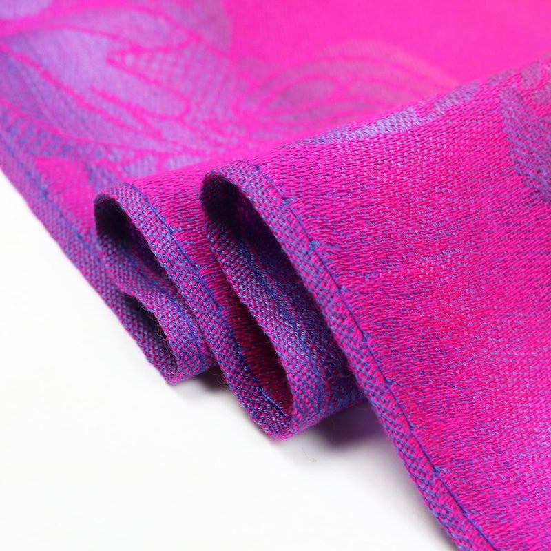 Neelamvar Fashion Colorful flowers Jacquard cotton pashmina Women Wrap Shawl tassels Scarves 75"" x 27.5"" (THM08-05) - Image 5